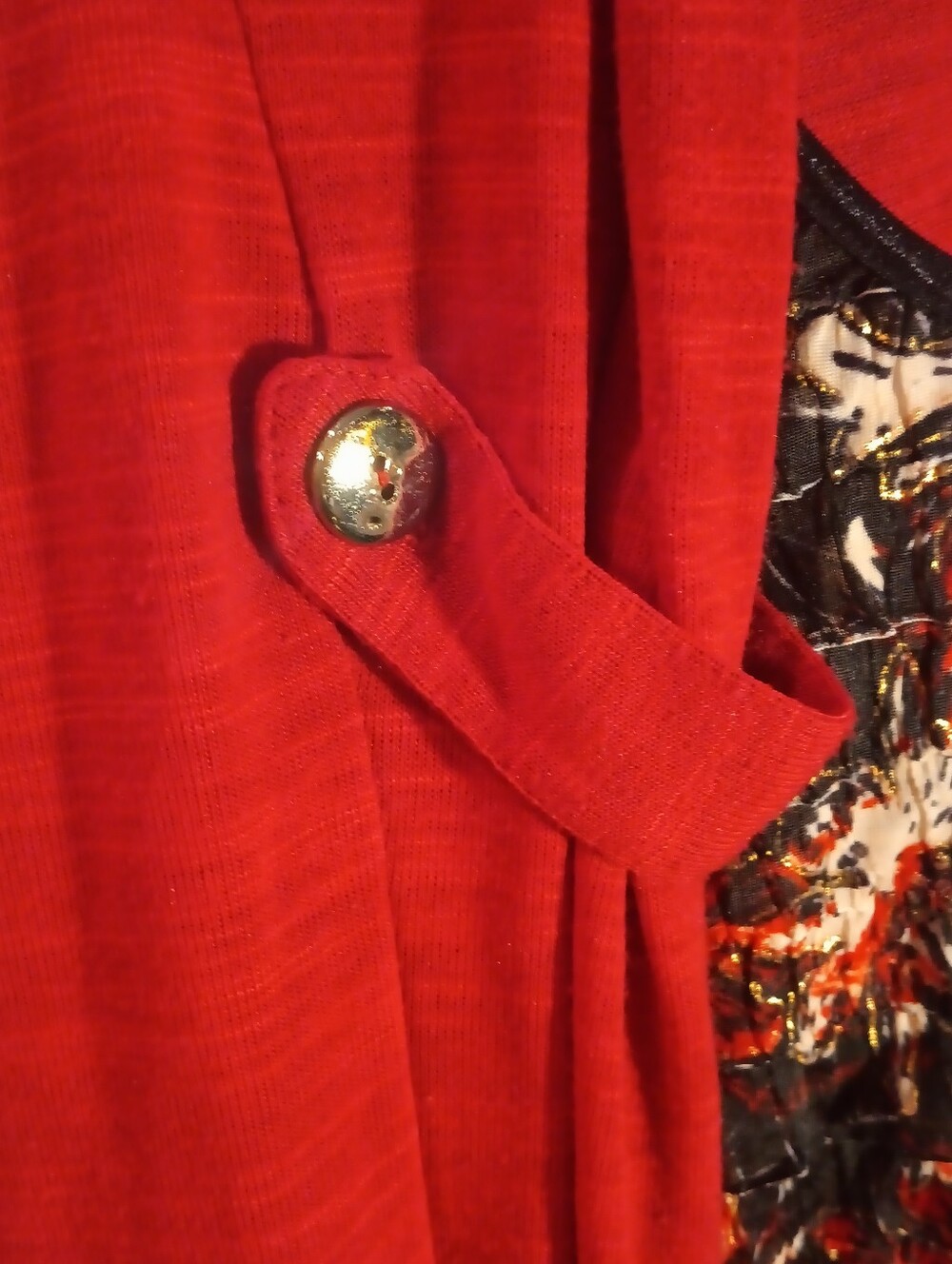 Dual Look Front Ruffle 3X Top - Picture 2 of 4